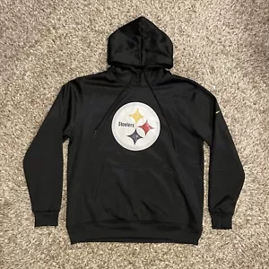 NWT Pittsburgh Steelers Hoodie NFL Team Apparel Nike Men’s Large Black Pullover - Picture 1 of 11