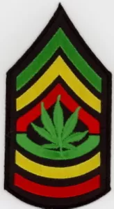 RASTA Leaf in (GYR) Shoulder Embroidered Patches 2.5"x4.75" iron-on - Picture 1 of 1