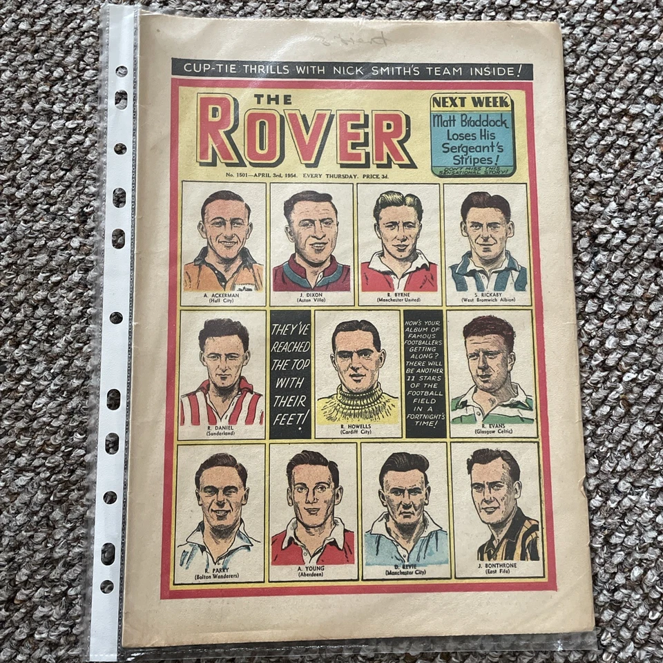 3rd April 1954 The Rover Football Comic DC Thompson Good Condition no. 1501 - Image 1 of 1