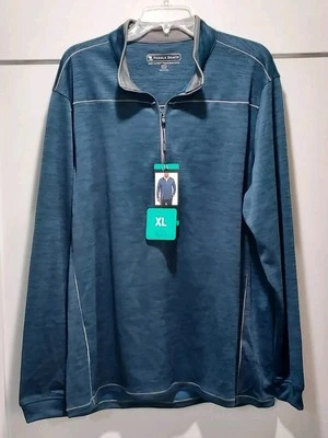 Pullover Pebble Beach 1/4 Cremallera Seco-Lujo Rendimiento Para Hombre Talla XL Azul Nuevo con Etiquetas Foto 1 de 4