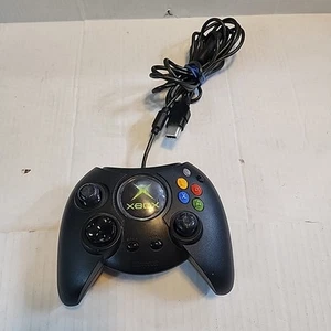 Original Xbox Duke Controller X08-17160 OEM Microsoft Black Vintage Tested - Picture 1 of 8
