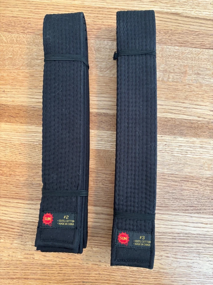100% cotton Martial Art Black Belt (double wrap) - Image 1 of 4