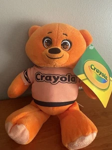 🔥 Crayola Buntstift Hallmark 8 Zoll Orange Stofftier Plüschbär Neu - Bild 1 von 5