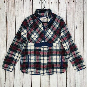 Vineyard Vines Sweater Womens M Medium Red Green Tartan Plaid Pullover Popover - Picture 1 of 24