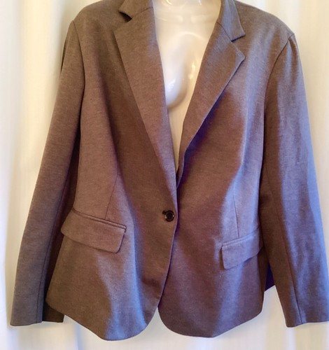 VETEMENTS JONES NEW YORK! Bello! Giacca blazer elegante grigio… stretchy 16W…