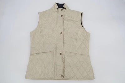 Chaleco Chaleco Barbour Para Mujer Acolchado Verano Liddesdale Hueso Cremallera Completa Talla 10 Foto 1 de 4