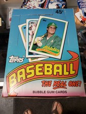 1989 TOPPS MLB Baseball Bubble Gum Cards The Real One 36 Waxed Packs Box & gum