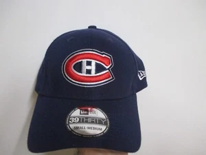 MONTREAL CANADIENS "NEW ERA 3930" FLEX FIT HAT (SM/MED) NWT NAVY CLASSIC LOGO - Picture 1 of 6