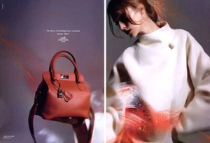 2011 Hermes Nick Knight Alana Zimmer Schal Tasche 2-seitig MAGAZINANZEIGE - Bild 1 von 1