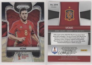2018 Panini Prizm World Cup Black and Gold Wave Prizm Koke #204