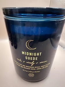 DW HOME MIDNIGHT SUEDE LARGE 2 Wick Candle 15.3 Oz. DELICIOUS SEXY SCENT! - Picture 1 of 3