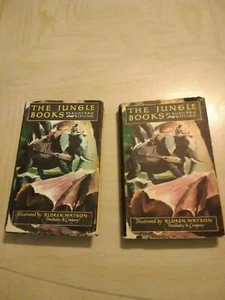 The Jungle Books Rudyard Kipling1948 Hardcover Volumes 1 & 2 Children's  - Picture 1 of 12