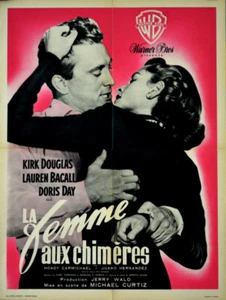 Kirk Douglas Lauren Bacall YOUNG MAN WITH A HORN Curtiz 1950 FRENCH POSTER 24x32 - Picture 1 of 1