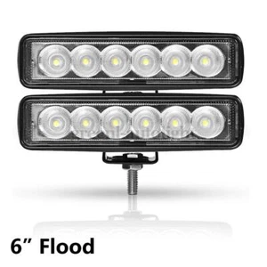 Barra de luces LED de trabajo 2X 6 pulgadas cápsulas de conducción de inundación todoterreno SUV motocicleta ATV blanco - Imagen 1 de 10