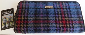 Mucros Weavers Wool Tweed Zip Around Wallet Wristlet Ireland New w/Tag *FLAWS - Picture 1 of 13