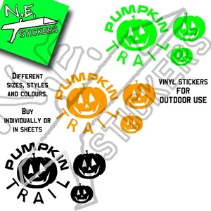 Halloween / Pumpkin Trail Stickers Vinyl Decal - Choose sizes and colours - Picture 1 of 1