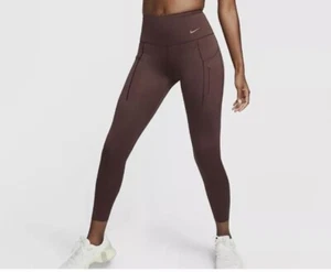 XS NEU Nike Universa High Waist Braun 7/8 Leggings Taschen - DQ5897-227 - Bild 1 von 5