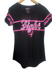 Susan G. Komen "Fight" Bright Pink Ribbon Graphics T-Shirt Size Small