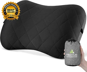 Camping Pillow with Removable Cover - Ultralight Inflatable Pillow for Neck Lumb - Picture 1 of 12
