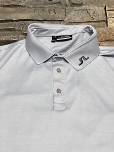 J. Lindeberg KV Golf Polo Shirt Men's XL Gray American Fit EUC