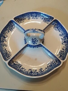 Schale mit Griff 29 cm VILLEROY & BOCH, Fides, blau Kabinett. -  Anbietschale. - - Bild 1 von 3