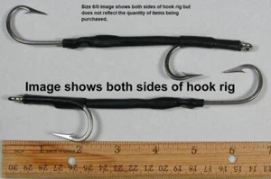 7691S SS double hook stiff wire assist hook rigs 180 offset Southern Tuna - Picture 1 of 9