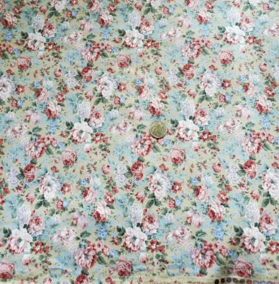 3 7/8 Yds Bianca By Moda Quilt Sewing Fabric Pink Little Purple Flowers Lilacs - Image 1 of 4