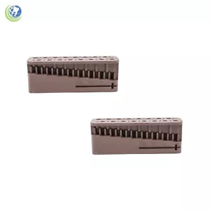 2 x Endo Messfeile Blockhalter mit Messlineal braun autoklavierbar - Bild 1 von 8