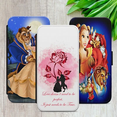 BEAUTY AND THE BEAST BELLE GIFT FLIP WALLET PHONE CASE FOR IPHONE SAMSUNG HUAWEI - Image 1 of 4