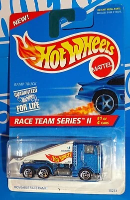 Hot Wheels 1996 Race Team Series II #392 Ramp Truck Blue w/ 5SPs - Image 1 of 2