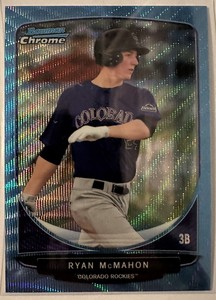 Ryan McMahon 2013 Bowman Chrome Draft Picks Blue Wave Refractor #BDPP31 Rockies