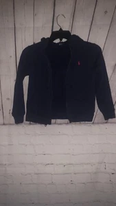 Polo Ralph Lauren Navy Blue Zipped Hoodie For Boys Size 6 - Picture 1 of 3