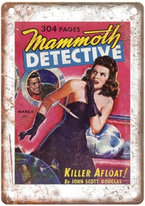 1943 Pulp Cover Mammut Detective v02 n02 insegna metallo look retrò J1508 - Foto 1 di 2