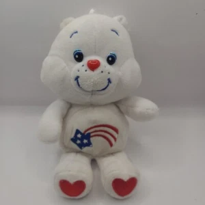 Care Bears America Cares Bear 8" Plush White with Patriot Shooting Star 2002 - Picture 1 of 3