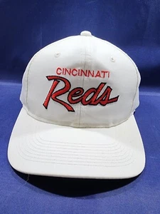 Vintage Cincinnati Reds Sports Specialties Hat White  Script Twill Snapback Hat - Picture 1 of 12
