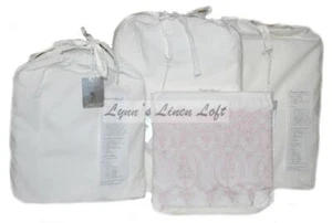 Rachel Ashwell Couture Stickerei Saum rosa KING LAKEN SET $ 374 NEU - Bild 1 von 12