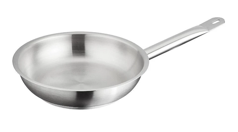 Pentole Agnelli Linea acciaio Padella con manico Argento 28 cm 28