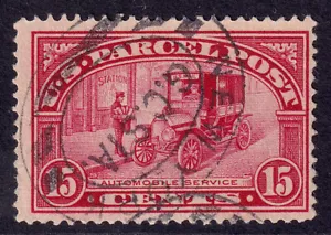 US Scott Q7, 1913 Automobile Sevice, 15c Carmine Rose, BIEN USADO - Imagen 1 de 1