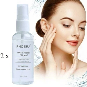 2 x Phoera Setting Spray Face Primer Matte Makeup Foundation Base Fixer Hydrate  - Picture 1 of 6