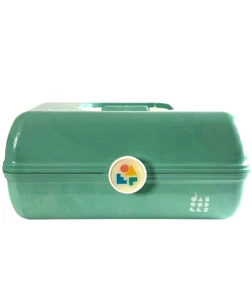 Vintage Caboodles Makeup Case Sea Foam Green Marble 5626 - Picture 1 of 21