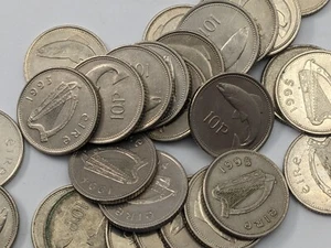 Ireland; Irish Decimal 10p Coin, Salmon Design, From Circulation, Choose Date - Picture 1 of 18