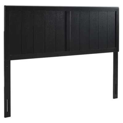 Modway Robbie King Modern Rubberwood and MDF Headboard in Black - Image 1 of 4