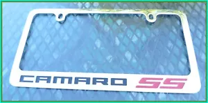 Chevrolet Camaro SS Chrome Plated Solid Brass License Plate Frame Excellent - Picture 1 of 3