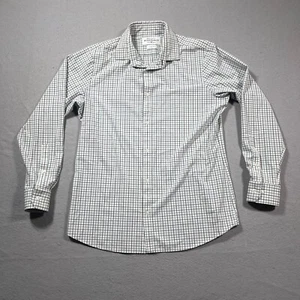 Mizzen Main Hemd Herren XL grün weiß Fensterscheibe Knopfleiste Borte Passform Freizeit - Bild 1 von 12