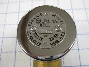 Vatios 3/4" Anti-sifón Aspirador, Nuevo en Caja - Imagen 1 de 9