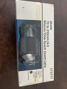 Vintage Sears 70 to 210mm f4.0 Macro/One Touch Zoom Lens Cannon Mount. New - Picture 1 of 5