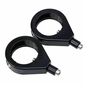 2x Turn Signal Indicator Light Brackets Fit For Motorcycle With 39mm Fork Clamp - Picture 1 of 12