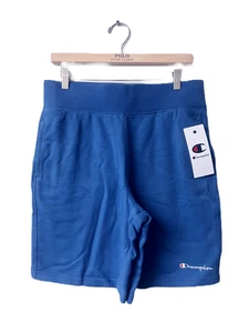 Pantaloncini da uomo Champion elastici in vita francese Terry blu - Foto 1 di 9