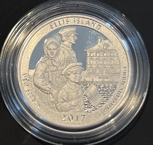 20 2017 S NEW YORK ELLIS ISLAND QUARTER  FROM LIMITED EDITION SILVER PROOF SET  - Picture 1 of 1