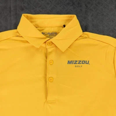 Missouri Tigers Golf Polo Shirt Mizzou Columbia Gold Short Sleeve Men Medium - Image 1 of 4